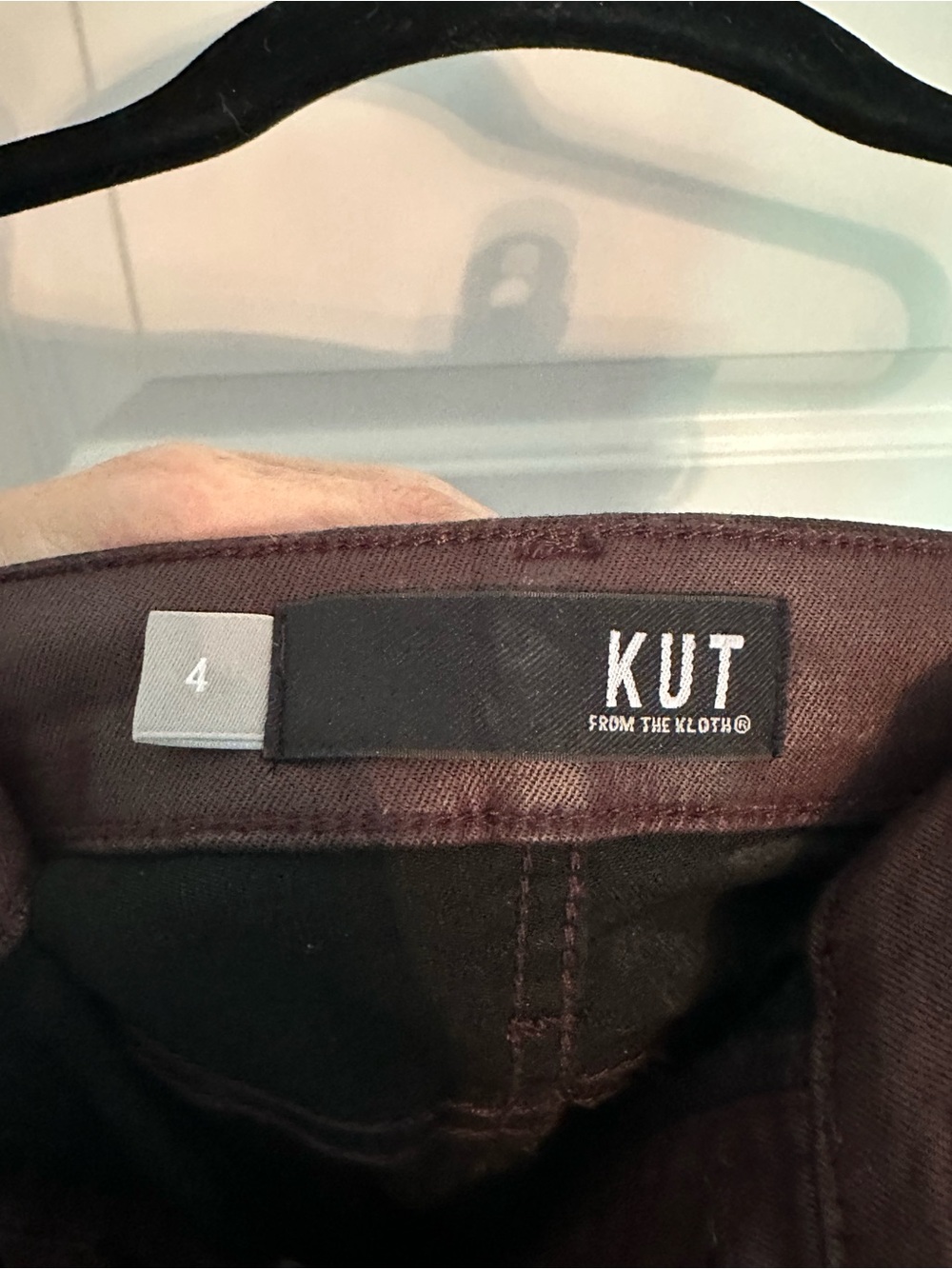 NWT Kut from the Kloth Faux Leather Skinny Pants - Burgundy - Picture 6 of 7